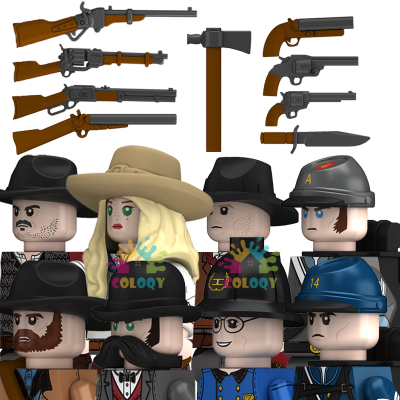 Lego Minifigure Holder - Kids Toys Cowboy Building Blocks Sadie