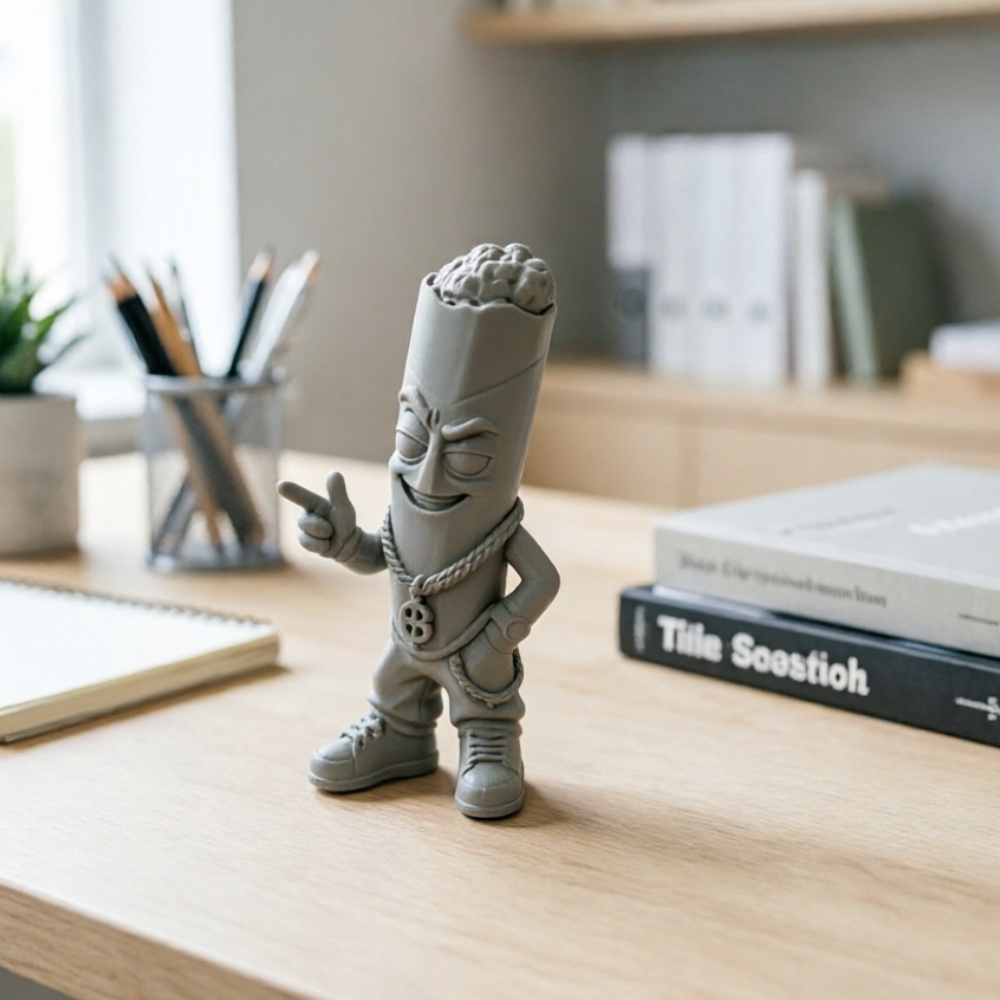 Trendy Grey Plastic Art Figure - Pop Display Shelf recension och pris