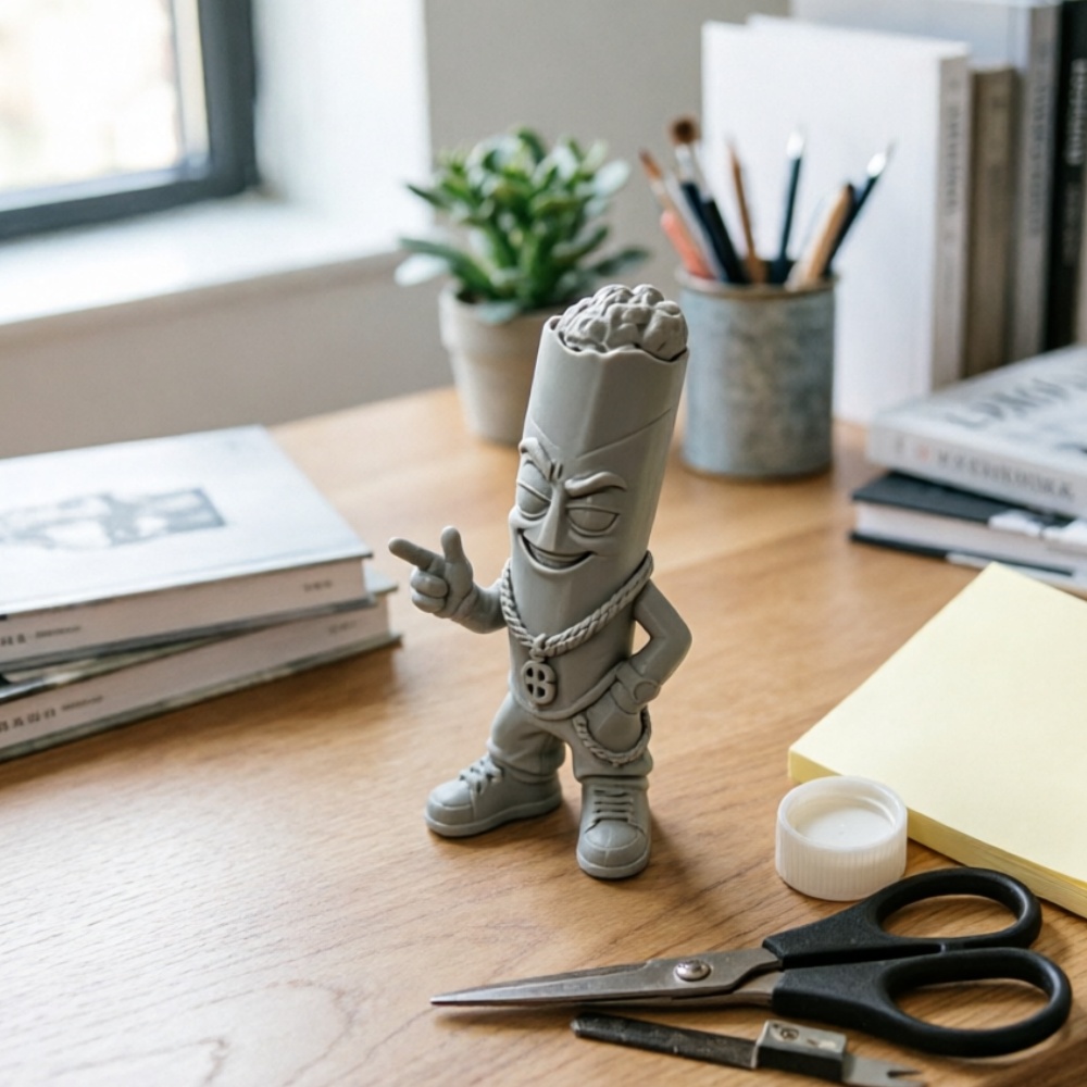 Trendy Grey Plastic Art Figure - Pop Display Shelf recension och pris