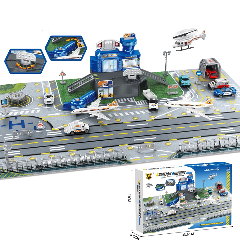 Children's Airport Scene Toy S - Model Airplane Plastic recension och pris