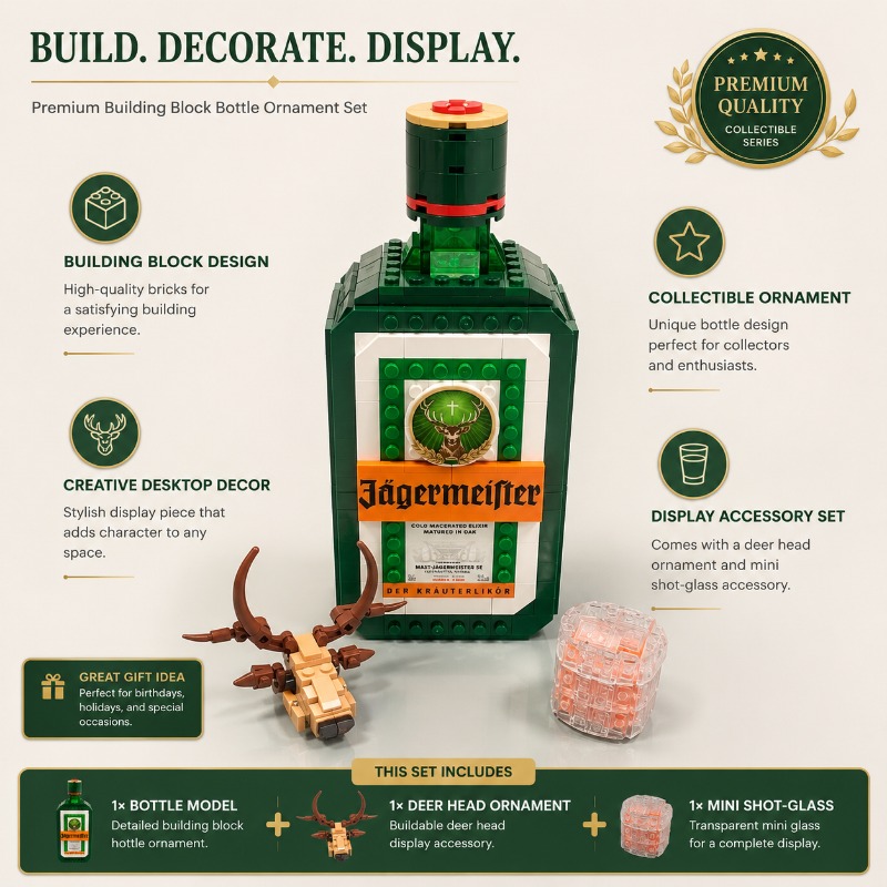 Jagermeister Liquor Bottle Bui - Building Block Mini recension och pris