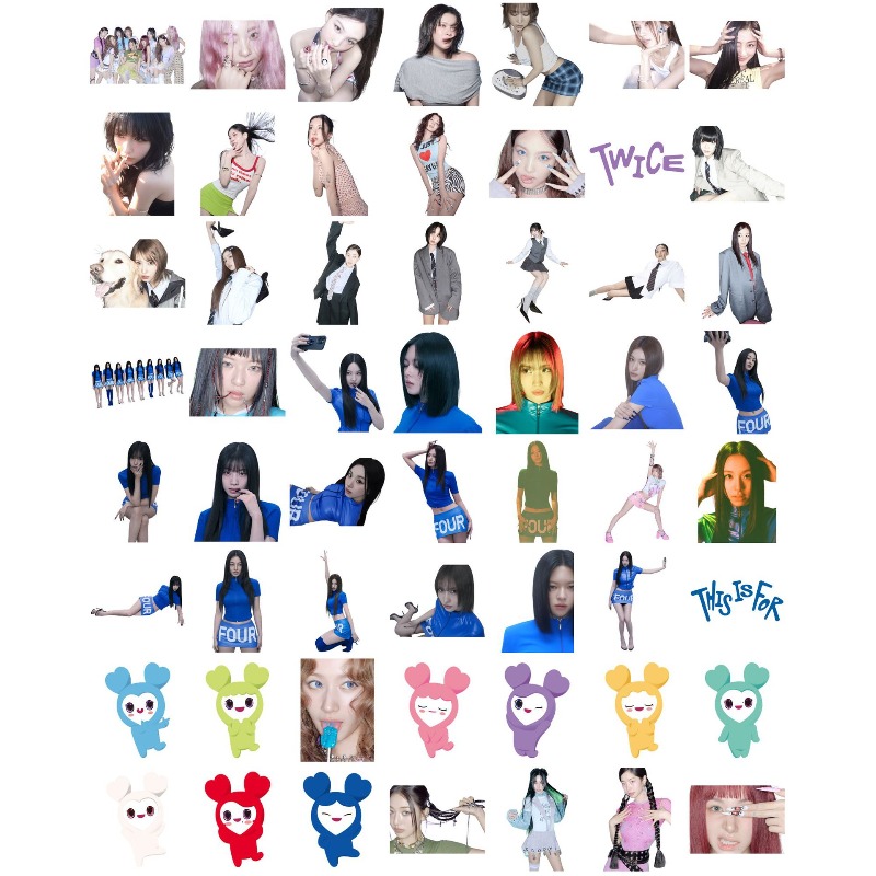 56PCS TWICE Cute  Anime Charac - Vinyl Figure Blank recension och pris