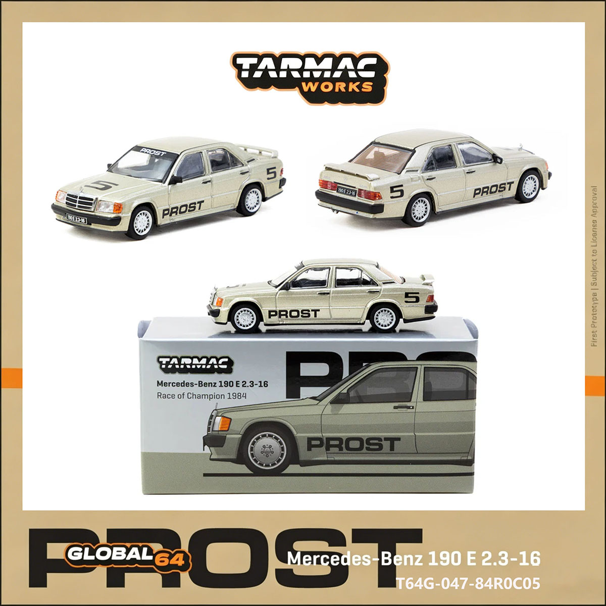 TW 1:64 Mercedes 190E #5 Alain - Die Cast Car 1 64 recension och pris