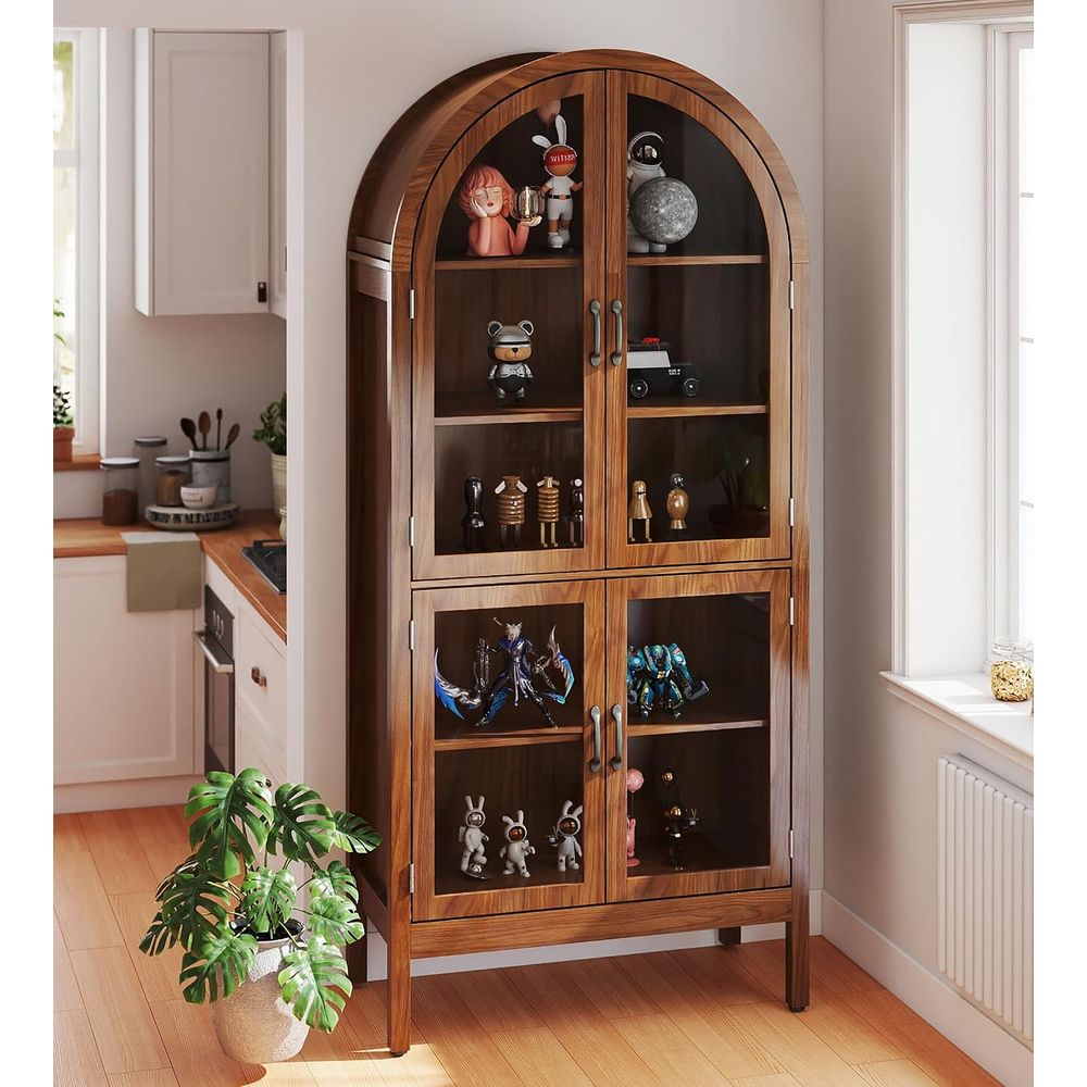 70.9 Tall Walnut Acrylic Glass - Display Case Acrylic recension och pris