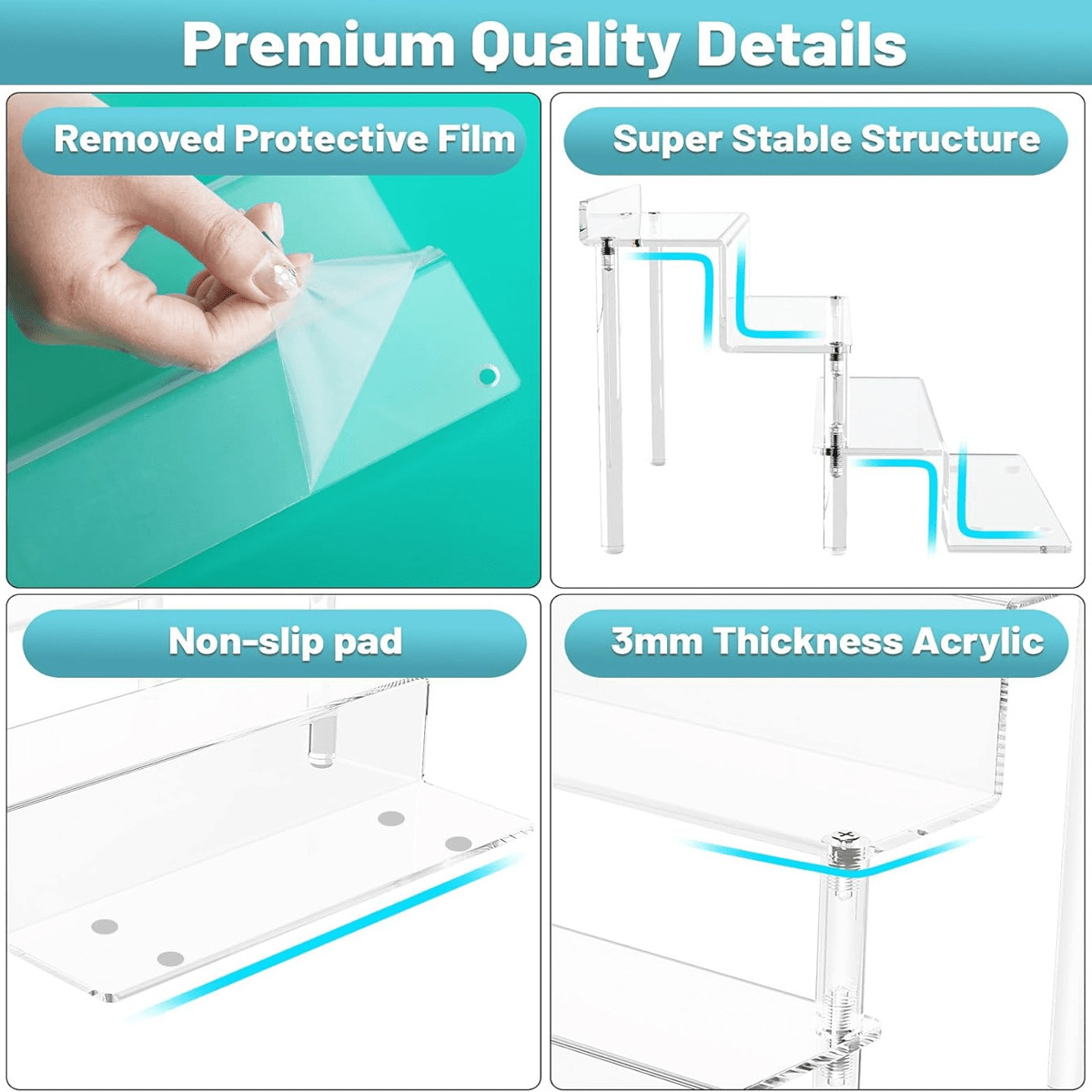 Acrylic Riser Display Stand,4  - Pop Display Shelf recension och pris
