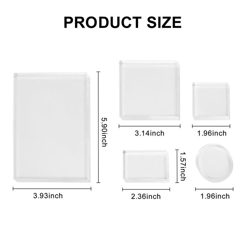 DT19 10Pc Clear Acrylic Stamp  - Display Risers Set recension och pris