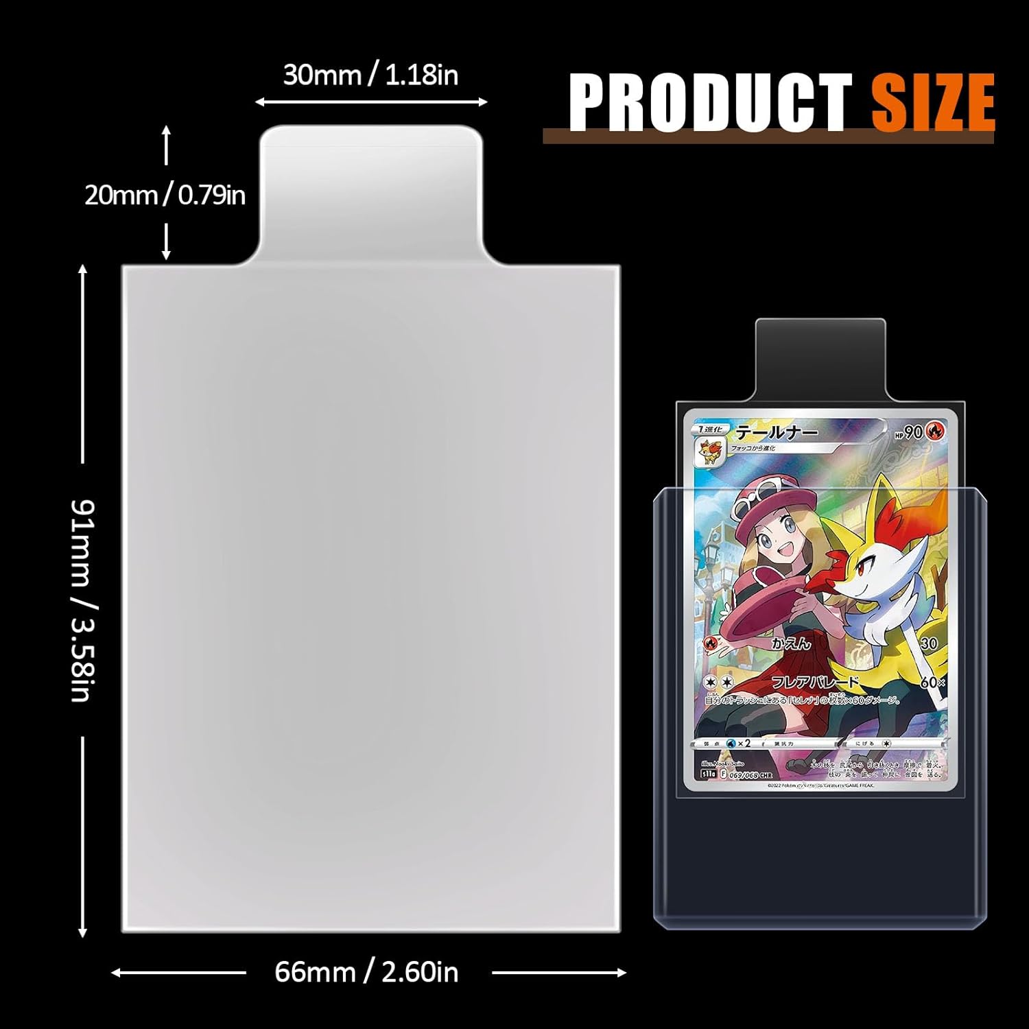 100-500Pcs Transparent Raised  - Card Penny Sleeve recension och pris