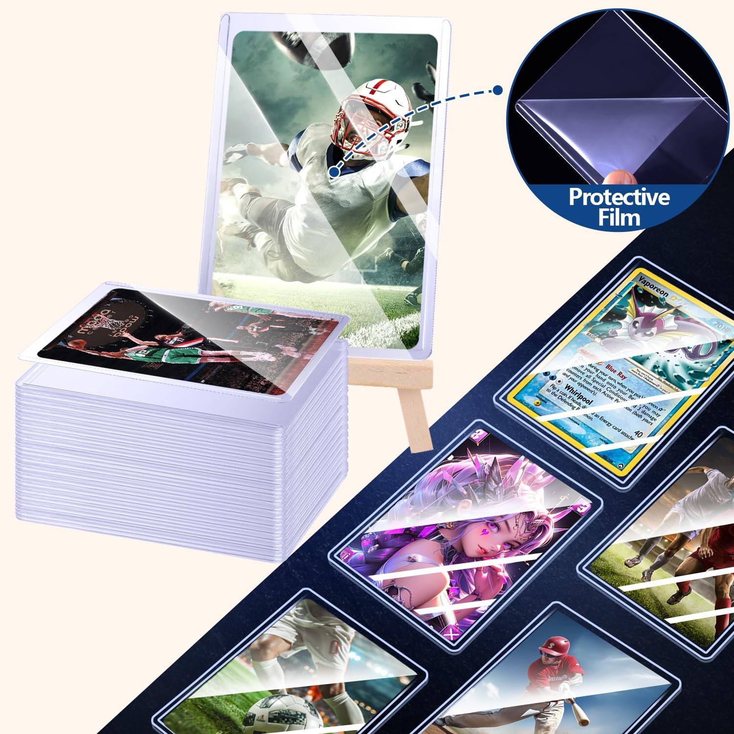 25-100pcs Hard Card Sleeves An - Card Penny Sleeve recension och pris
