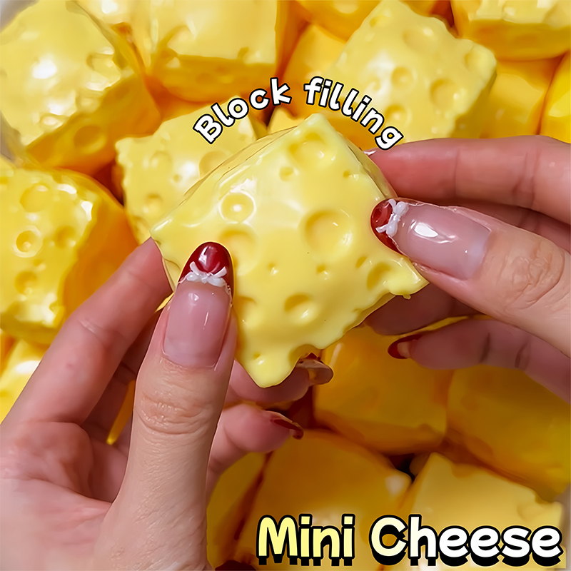 Mini Cheese Cube Squishy Fidge - Building Block Mini recension och pris