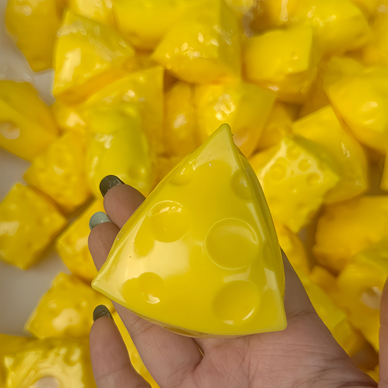 Mini Cheese Cube Squishy Fidge - Building Block Mini recension och pris