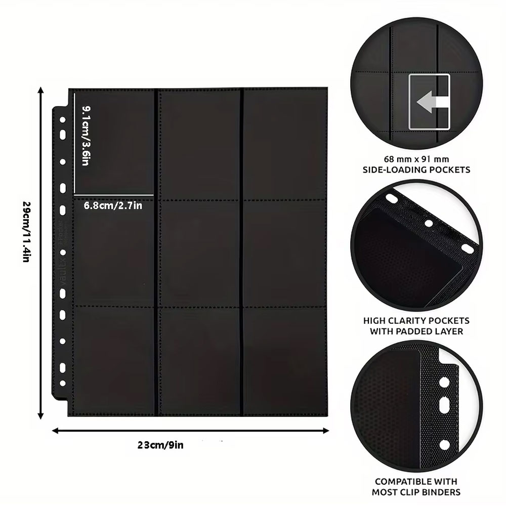 10Pack Black 9-Pocket A4 Tradi - Trading Card Binder recension och pris